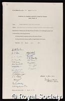 Bruce, Stanley Melbourne, Viscount Bruce of Melbourne: certificate of election to the Royal Society