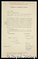 Martin, Archer John Porter: certificate of election to the Royal Society