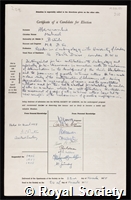 Abercrombie, Michael: certificate of election to the Royal Society