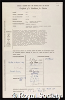 Fatt, Paul: certificate of election to the Royal Society