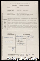 Jamison, Robin Ralph: certificate of election to the Royal Society