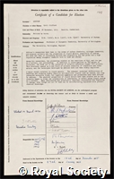 Addison, Cyril Clifford: certificate of election to the Royal Society
