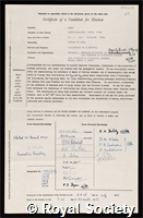 Menon, Mambillikalathil Govind Kumar: certificate of election to the Royal Society