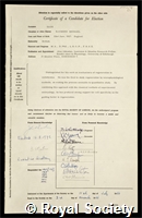 Gaze, Raymond Michael: certificate of election to the Royal Society